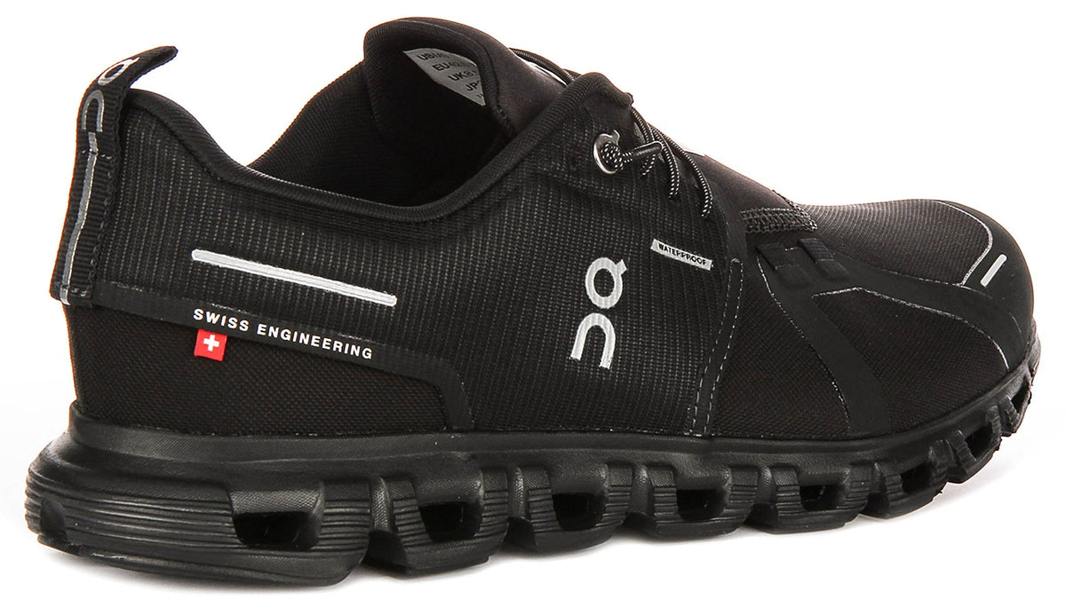 On Running Cloud 6 Waterproof In Black Black For Women